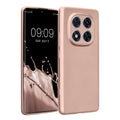 kwmobile Handyhülle kompatibel mit Xiaomi Redmi Note 14 Pro 5G / Poco X7 Hülle - weiche Silikon Case metallisch schimmernd in Metallic Rosegold Metallic Rosegold  