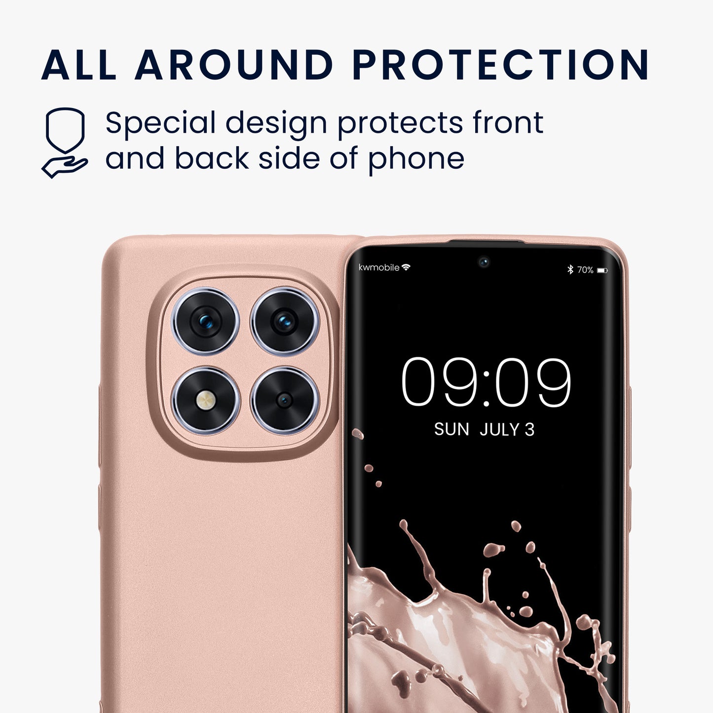 kwmobile Phone Case for Xiaomi Redmi Note 14 Pro 5G / Poco X7 Case - Soft Silicone Case - Protective Cover