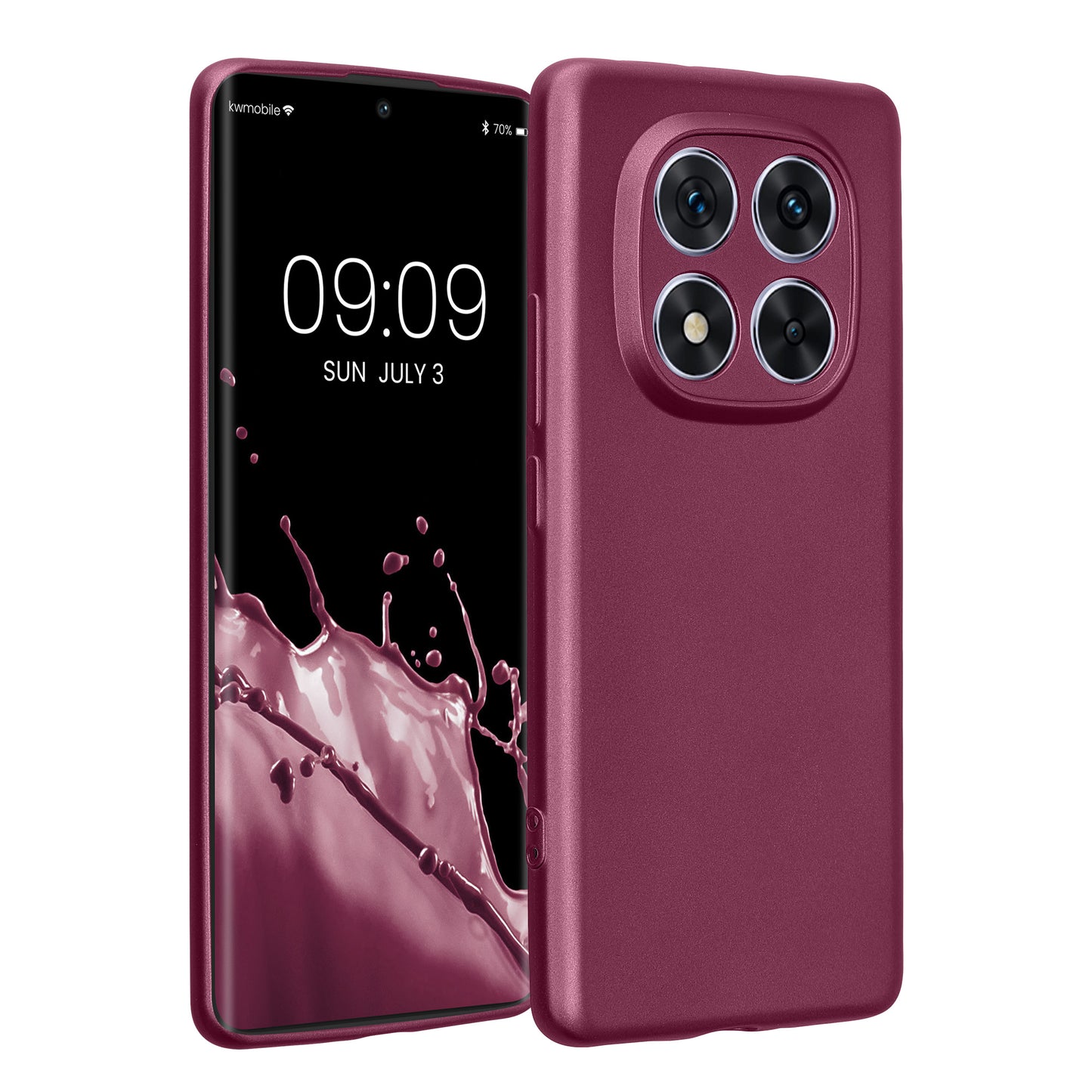 kwmobile Handyhülle kompatibel mit Xiaomi Redmi Note 14 Pro 5G / Poco X7 Hülle - weiche Silikon Case metallisch schimmernd in Metallic Lavendel Metallic Lavendel  