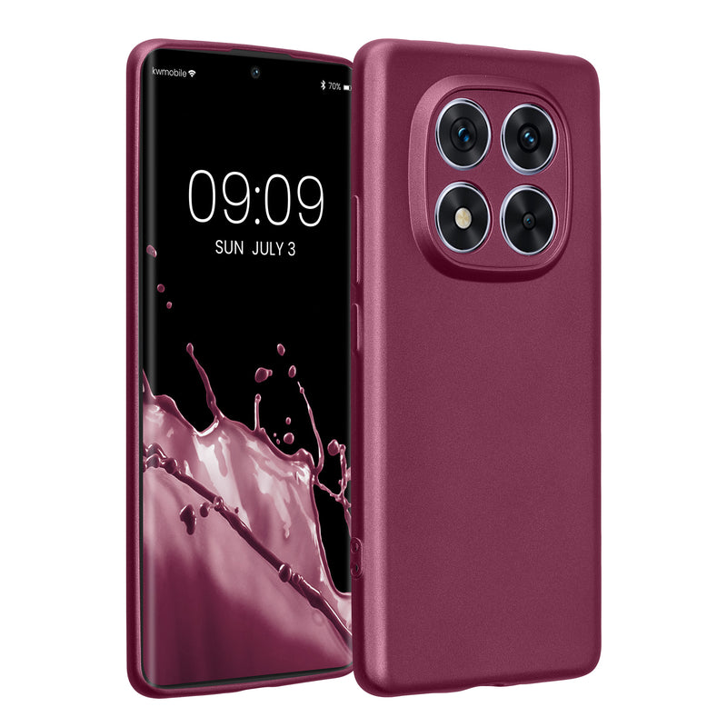 kwmobile Handyhülle kompatibel mit Xiaomi Redmi Note 14 Pro 5G / Poco X7 Hülle - weiche Silikon Case metallisch schimmernd in Metallic Lavendel Metallic Lavendel  