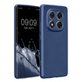 kwmobile Handyhülle kompatibel mit Xiaomi Redmi Note 14 Pro 5G / Poco X7 Hülle - weiche Silikon Case metallisch schimmernd in Metallic Dunkelblau Metallic Dunkelblau  