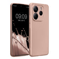 kwmobile Handyhülle kompatibel mit Xiaomi Redmi Note 14 5G (Nicht für 4G) Hülle - weiche Silikon Case metallisch schimmernd in Metallic Rosegold Metallic Rosegold  