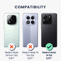 kwmobile Phone Case for Xiaomi Redmi Note 14 5G (Not for 4G) Cover - Soft Silicone Case Metallic Shimmer - Protective Cover