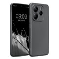 kwmobile Handyhülle kompatibel mit Xiaomi Redmi Note 14 5G (Nicht für 4G) Hülle - weiche Silikon Case metallisch schimmernd in Metallic Grau Metallic Grau  