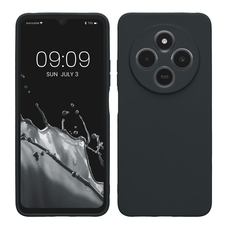 kwmobile Handyhülle kompatibel mit Xiaomi Redmi 14C / Poco C75 Hülle - Handy Case aus weichem Silikon in Heidelbeerblau Heidelbeerblau  