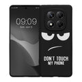 kwmobile Case Compatible with Xiaomi Redmi Note 14 Pro 5G / Poco X7 - Silicone Phone Case - Don't touch my Phone