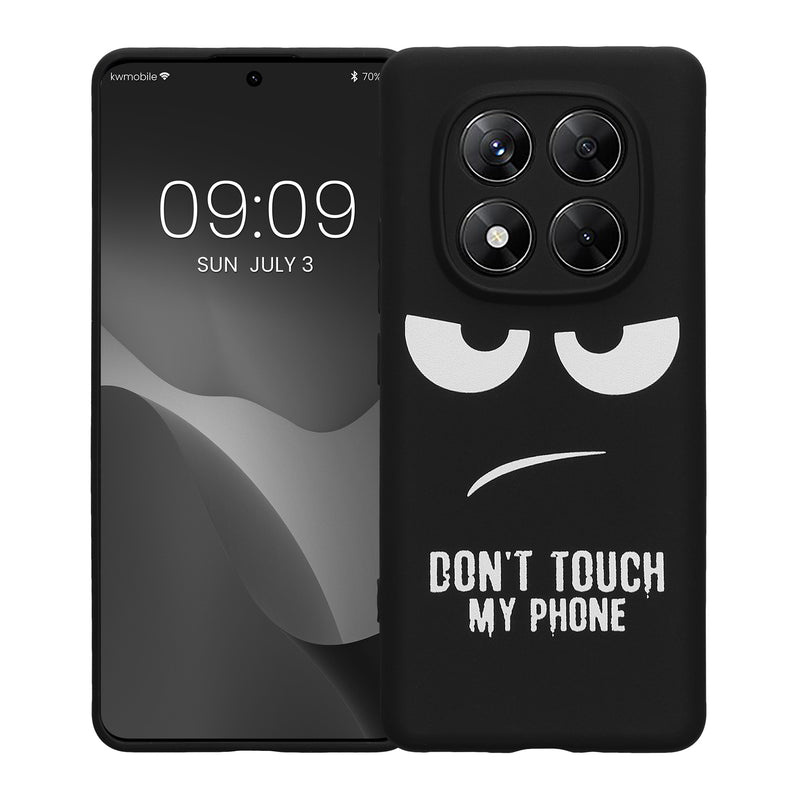 kwmobile Case Compatible with Xiaomi Redmi Note 14 Pro 5G / Poco X7 - Silicone Phone Case - Don't touch my Phone