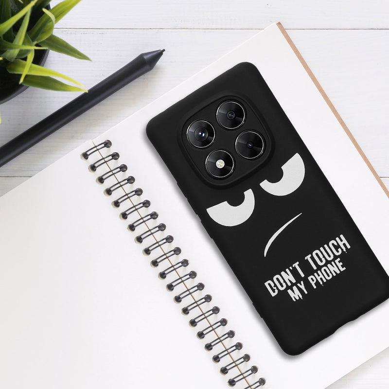 kwmobile Case Compatible with Xiaomi Redmi Note 14 Pro 5G / Poco X7 - Silicone Phone Case - Don't touch my Phone