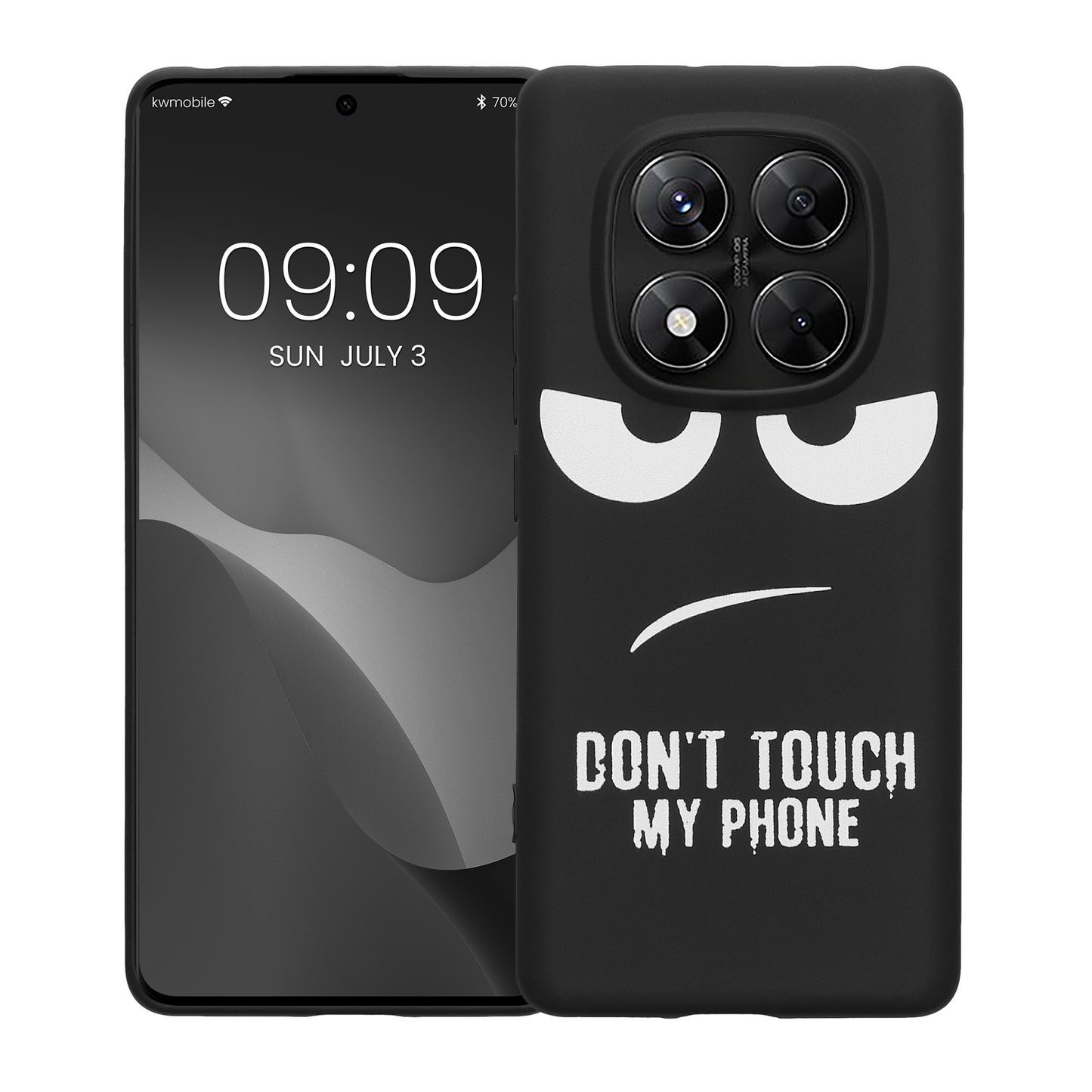 kwmobile Case Compatible with Xiaomi Redmi Note 14 Pro 4G - Silicone Phone Case - Don't touch my Phone