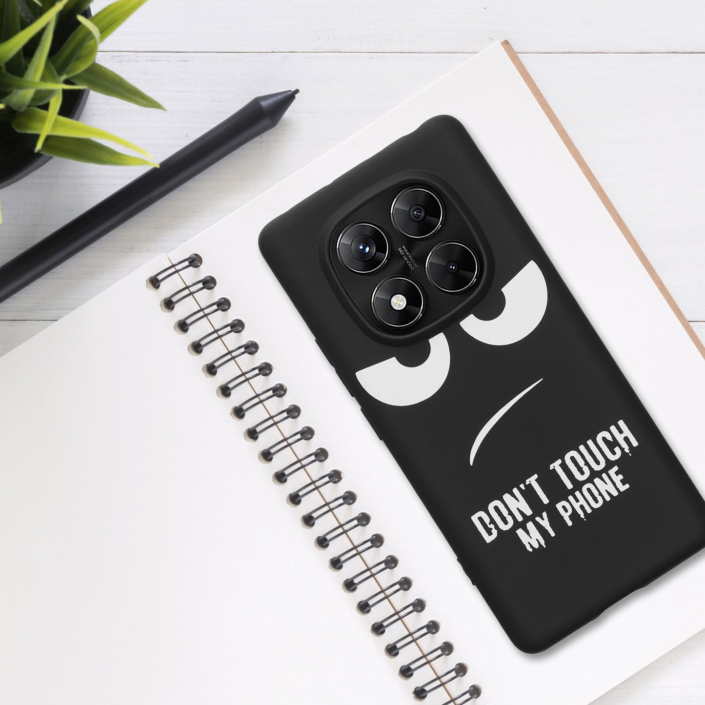 kwmobile Case Compatible with Xiaomi Redmi Note 14 Pro 4G - Silicone Phone Case - Don't touch my Phone