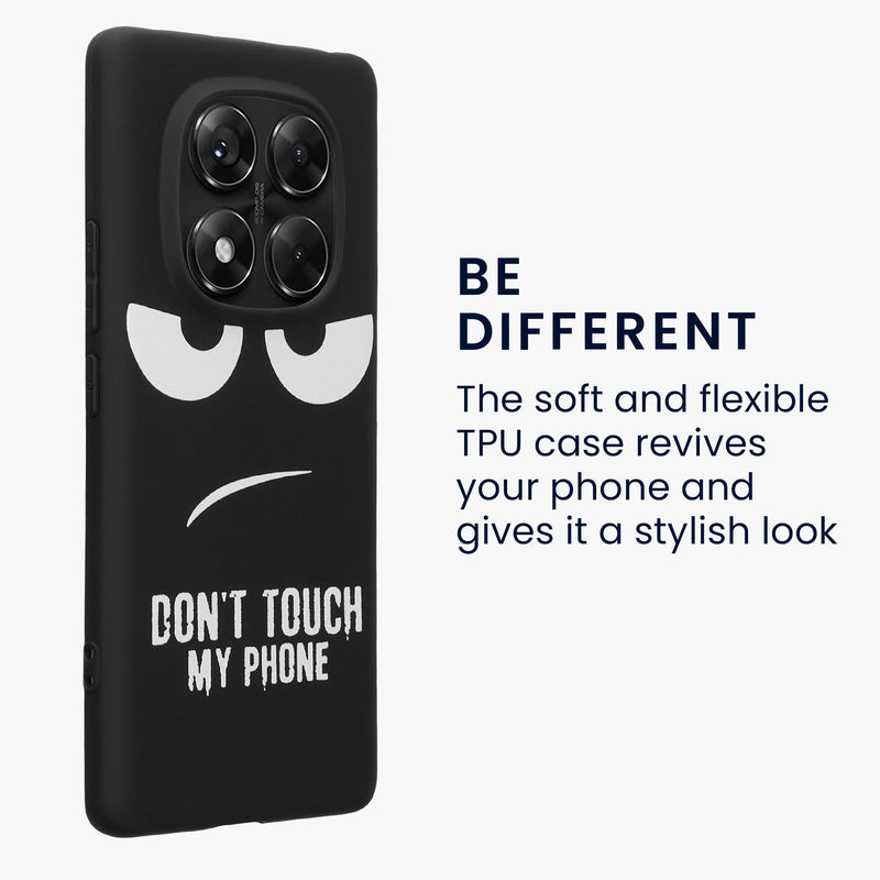 kwmobile Case Compatible with Xiaomi Redmi Note 14 Pro 4G - Silicone Phone Case - Don't touch my Phone