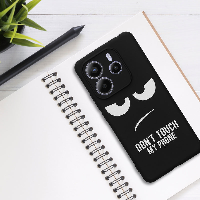kwmobile Case Compatible with Xiaomi Redmi Note 14 5G (Not for 4G) - Silicone Phone Cover - Don't touch my Phone