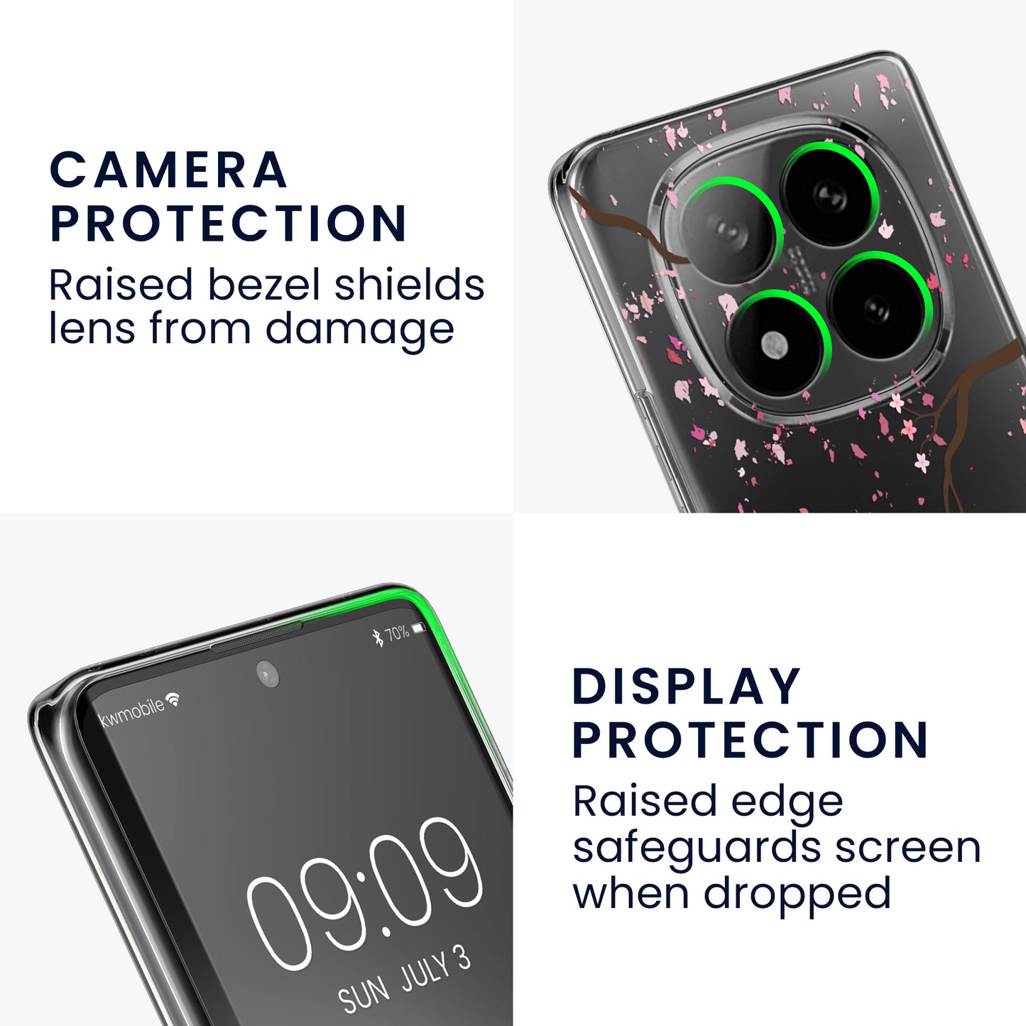 kwmobile Case Compatible with Xiaomi Redmi Note 14 Pro+ 5G / Redmi Note 14 Pro Plus 5G Phone Case - Silicone Case - With Glass Screen Protector
