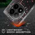 kwmobile Case Compatible with Xiaomi Redmi Note 14 Pro 5G / Poco X7 Phone Case - Silicone Case - With Glass Screen Protector - Cherry Blossom Petals