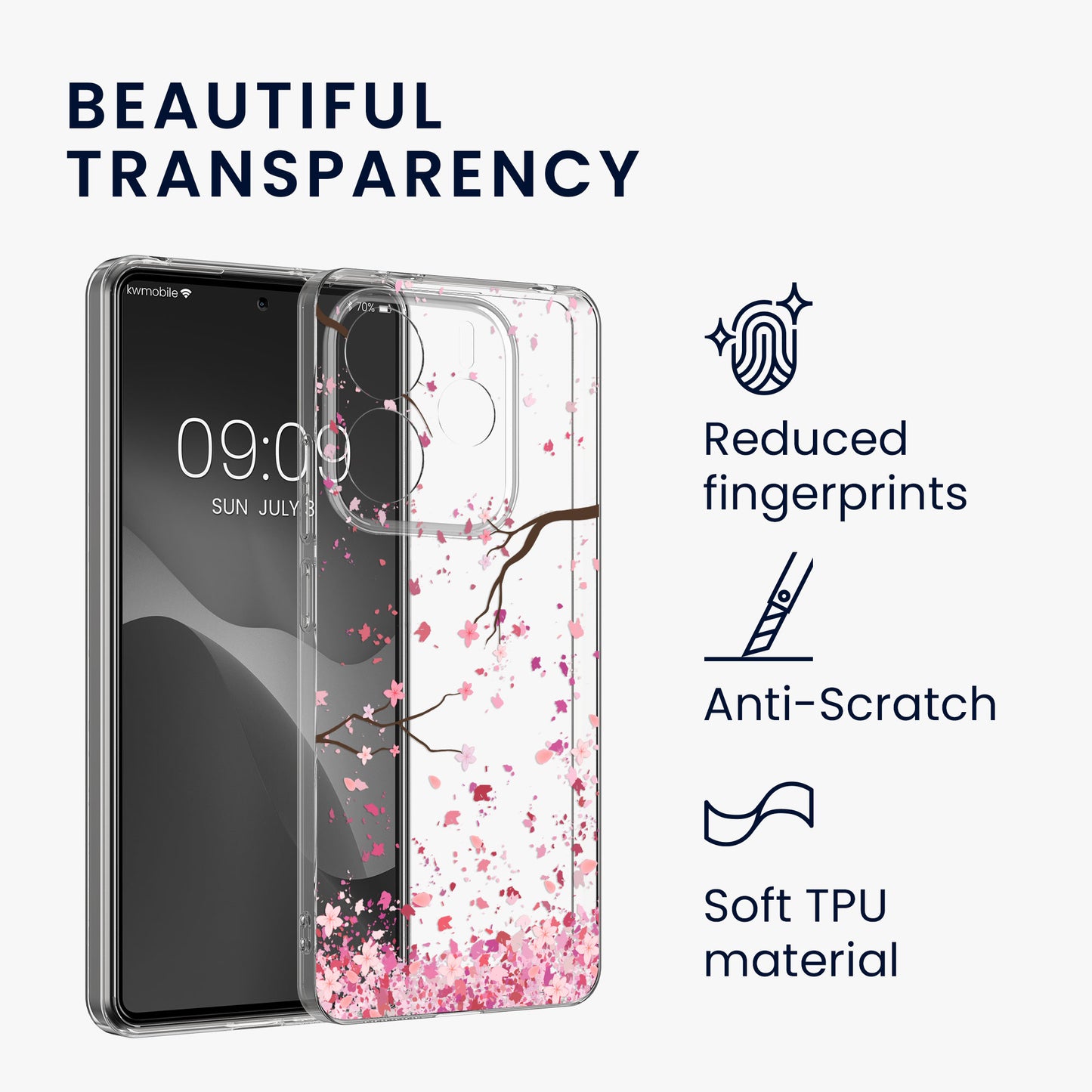 kwmobile Case compatible with Xiaomi Redmi Note 14 5G Phone Cover with Glass Screen Protector