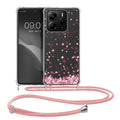 kwmobile Necklace Case compatible with Xiaomi Redmi Note 14 5G Silicone Cover with Lanyard