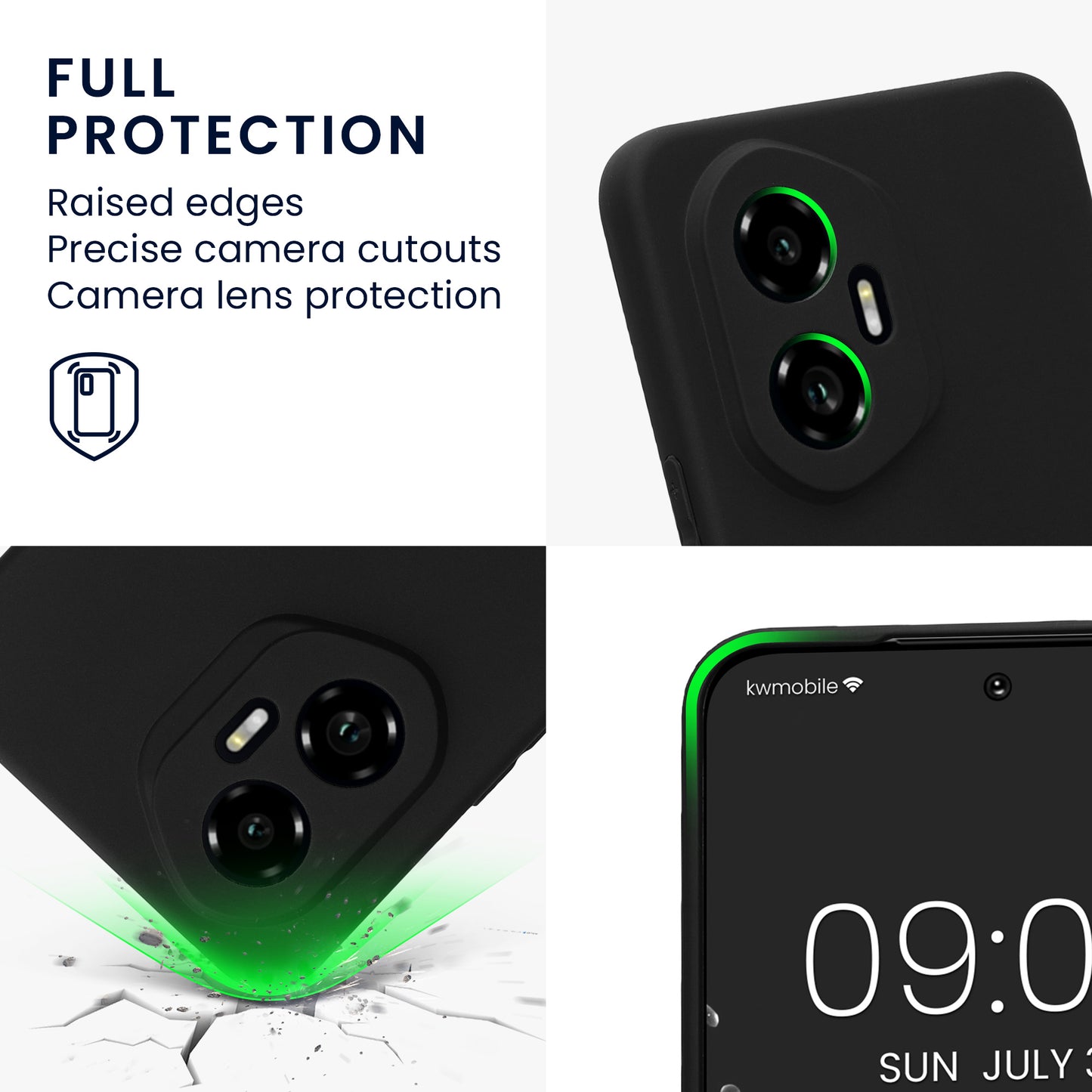 kwmobile Phone Case for HONOR 300 - Soft Silicone Mobile Phone Case - Protective Cover