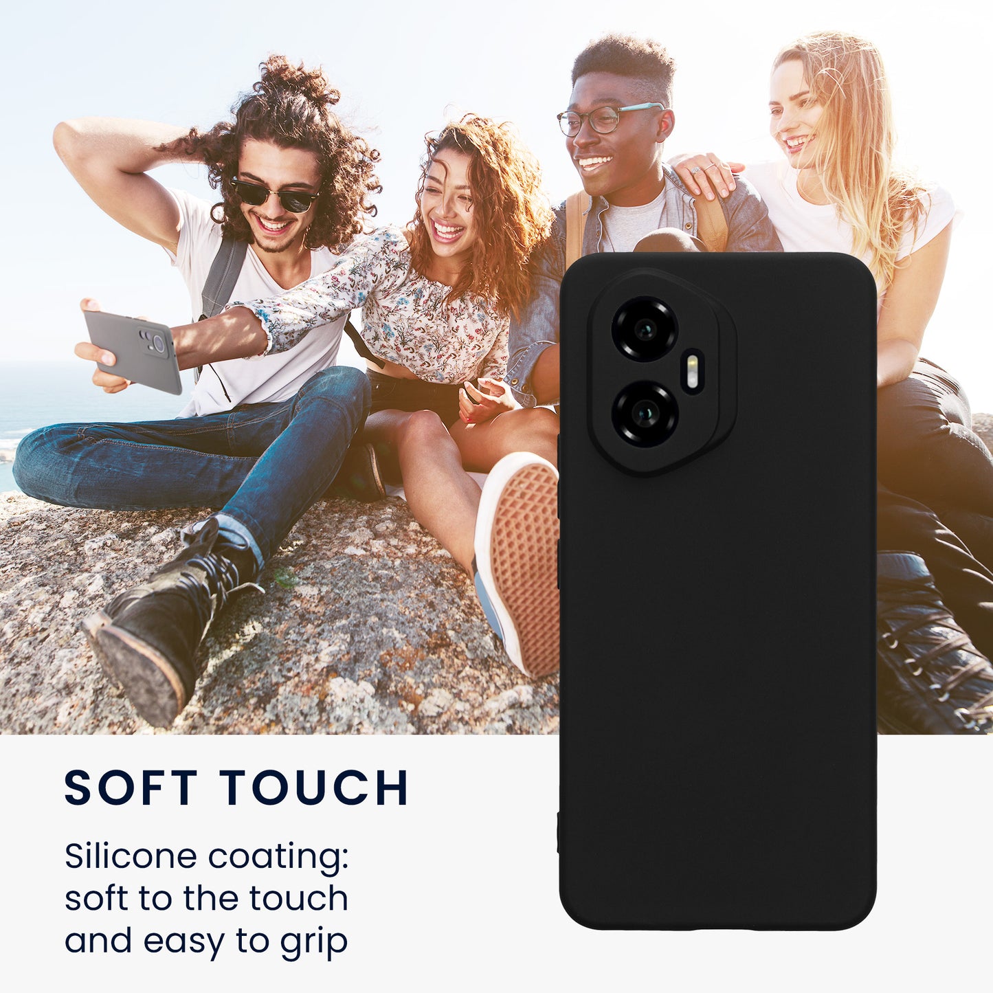 kwmobile Phone Case for HONOR 300 - Soft Silicone Mobile Phone Case - Protective Cover