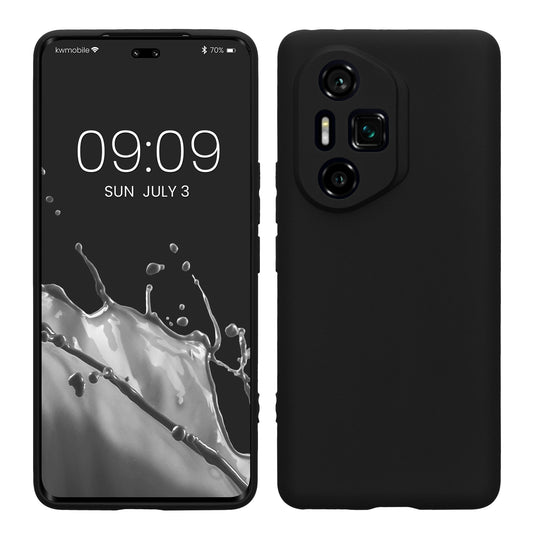 kwmobile Handyhülle kompatibel mit HONOR 300 Ultra Hülle - Handy Case aus weichem Silikon in Schwarz matt Schwarz matt  