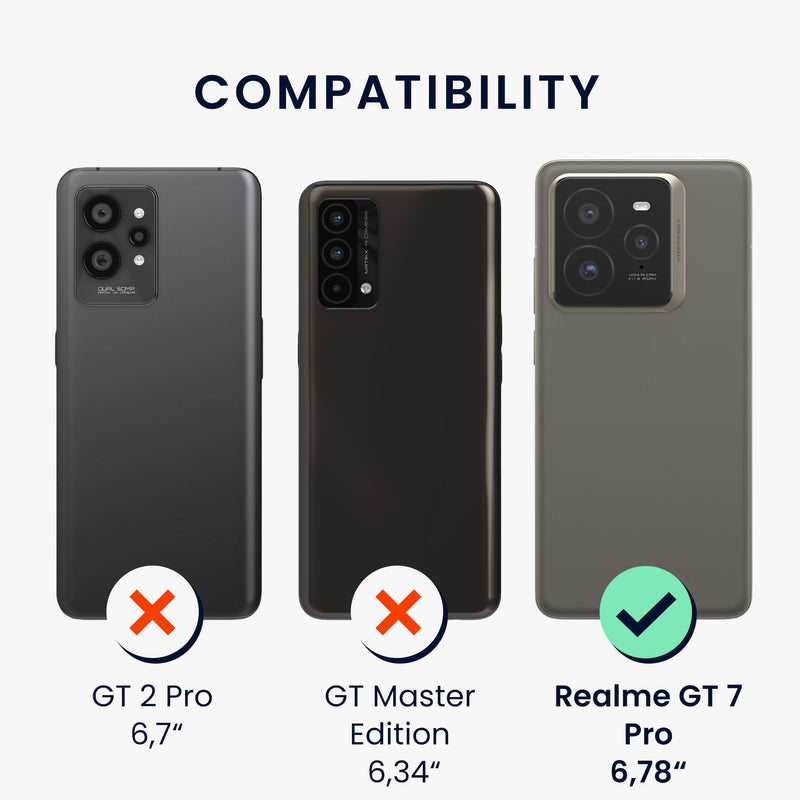 kwmobile Case for Realme GT 7 Pro - Soft Silicone Phone Cover - Protective Case
