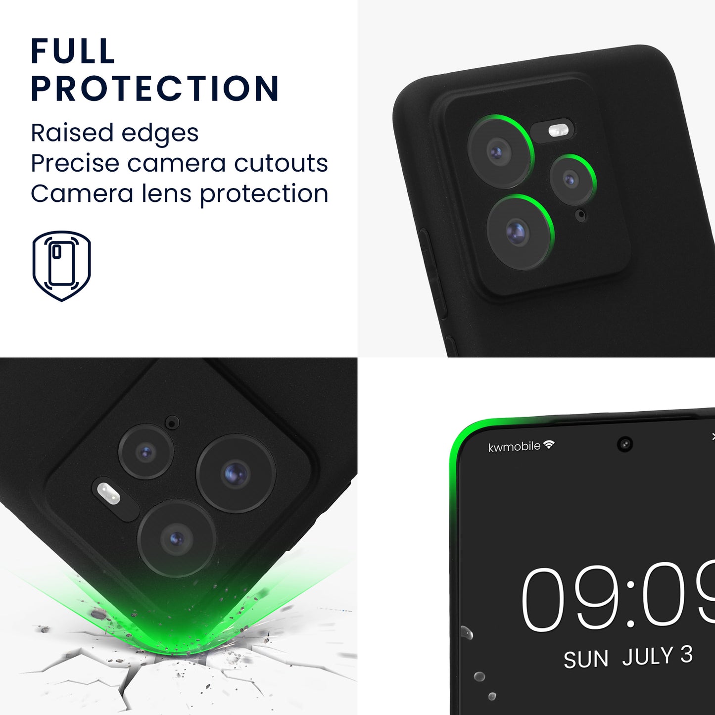 kwmobile Case for Realme GT 7 Pro - Soft Silicone Phone Cover - Protective Case