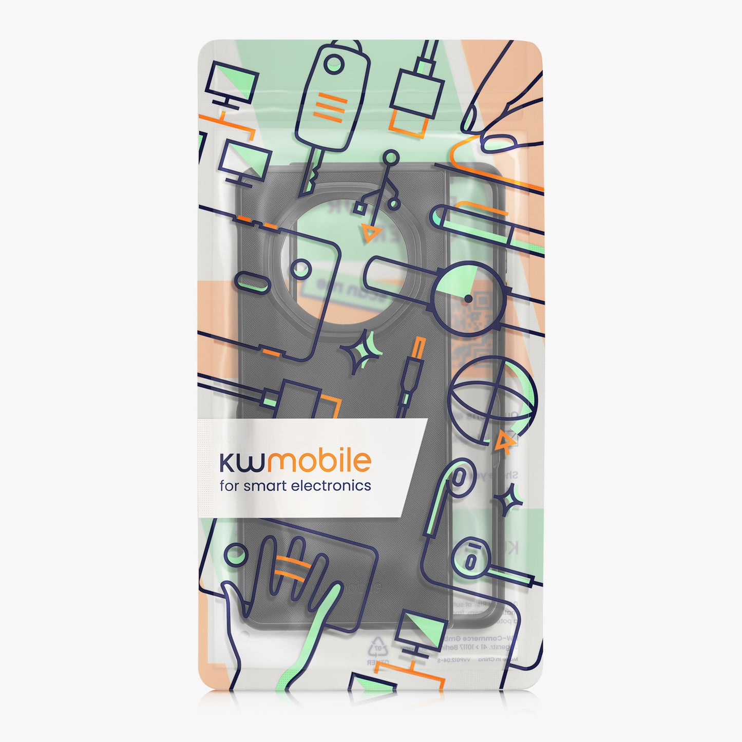 kwmobile Flip Hard Case compatible with HONOR Magic V3 - Foldable Phone Cover - Phone Case