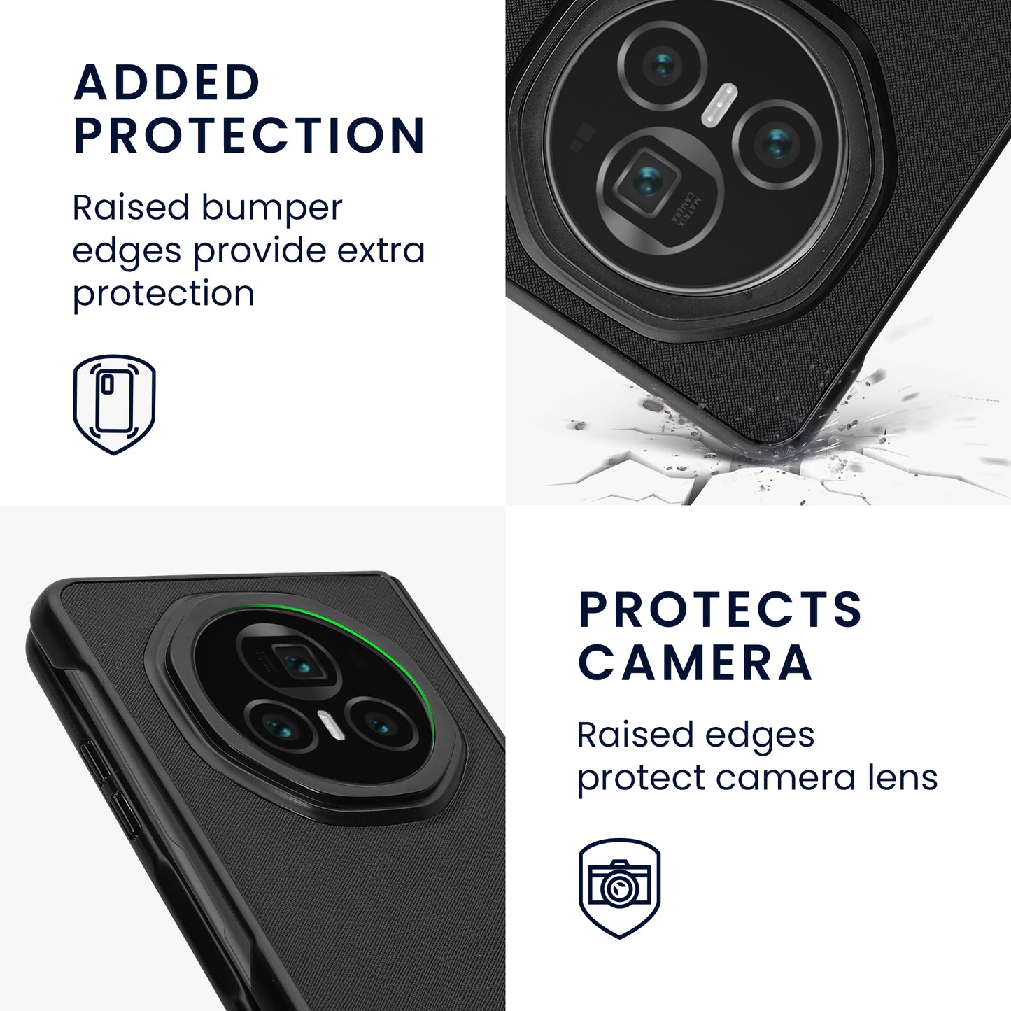 kwmobile Flip Hard Case compatible with HONOR Magic V3 - Foldable Phone Cover - Phone Case