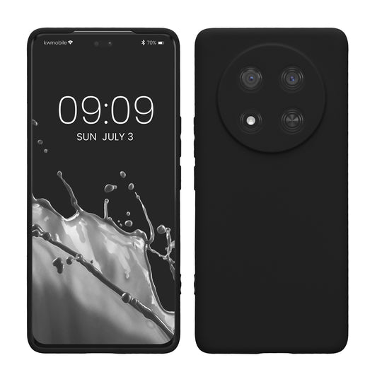 kwmobile Handyhülle kompatibel mit HONOR Magic7 Lite Hülle - Handy Case aus weichem Silikon in Schwarz matt Schwarz matt  