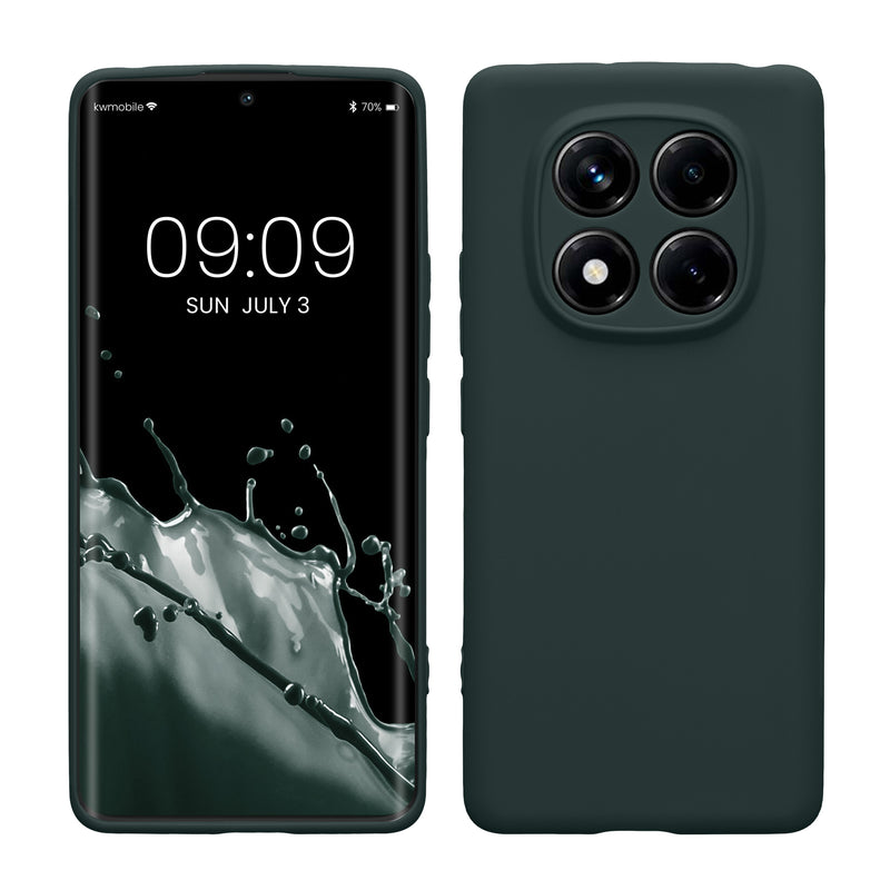 kwmobile Handyhülle kompatibel mit Xiaomi Redmi Note 14 Pro 4G Hülle - Handy Case aus weichem Silikon in Moosgrün Moosgrün  