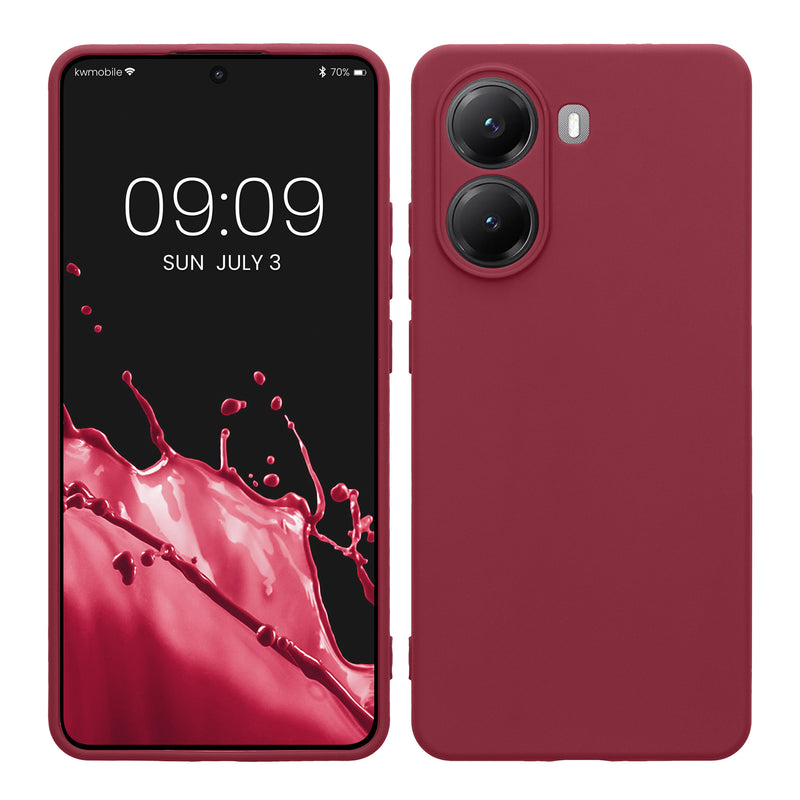 kwmobile Handyhülle kompatibel mit Xiaomi Poco X7 Pro 5G Hülle - Handy Case aus weichem Silikon in Bordeaux Violett Bordeaux Violett  