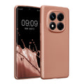 kwmobile Handyhülle kompatibel mit Xiaomi Redmi Note 14 Pro 4G Hülle - weiche Silikon Case metallisch schimmernd in Metallic Rosegold Metallic Rosegold  
