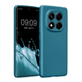 kwmobile Handyhülle kompatibel mit Xiaomi Redmi Note 14 Pro 4G Hülle - weiche Silikon Case metallisch schimmernd in Metallic Karibikblau Metallic Karibikblau  