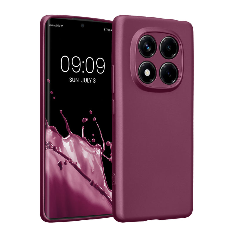 kwmobile Handyhülle kompatibel mit Xiaomi Redmi Note 14 Pro 4G Hülle - weiche Silikon Case metallisch schimmernd in Metallic Lavendel Metallic Lavendel  