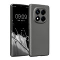 kwmobile Handyhülle kompatibel mit Xiaomi Redmi Note 14 Pro 4G Hülle - weiche Silikon Case metallisch schimmernd in Metallic Grau Metallic Grau  