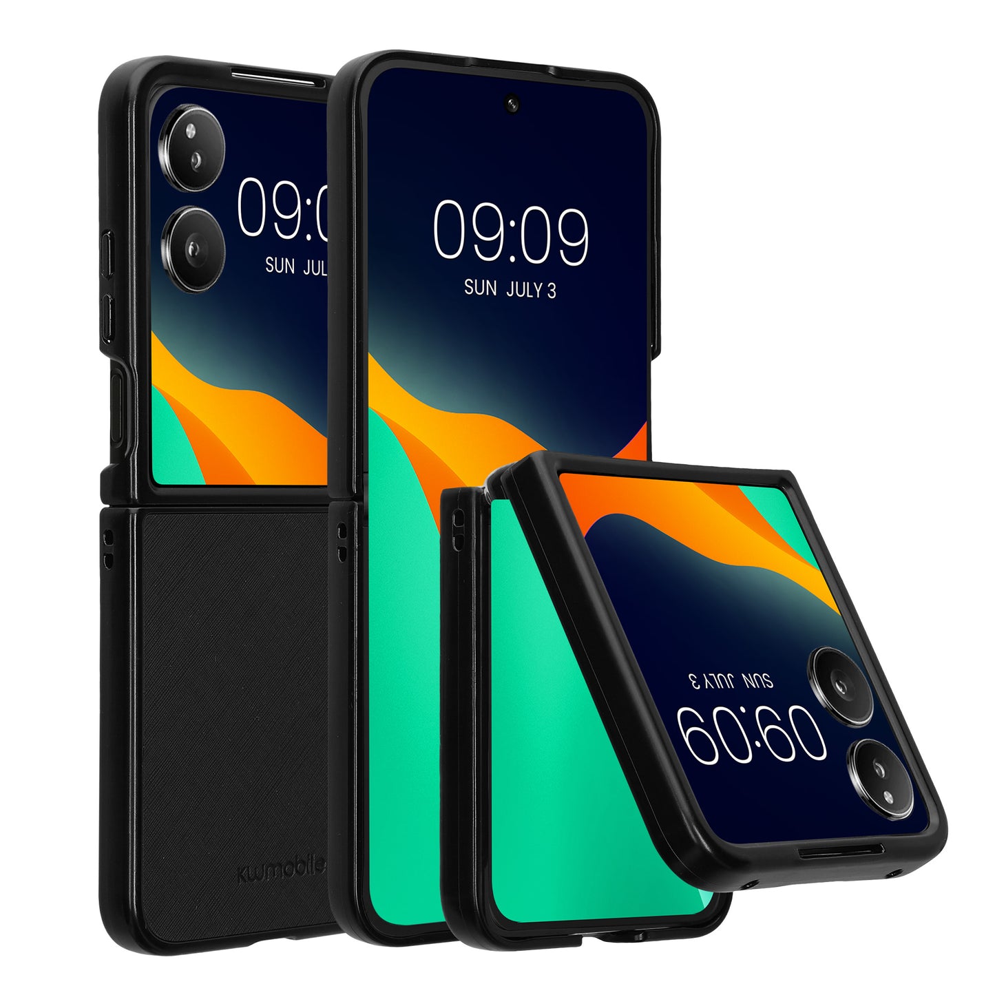 kwmobile Flip Hardcase kompatibel mit Xiaomi MIX Flip - Hülle für Foldable Handy - Handyhülle in Schwarz Schwarz  