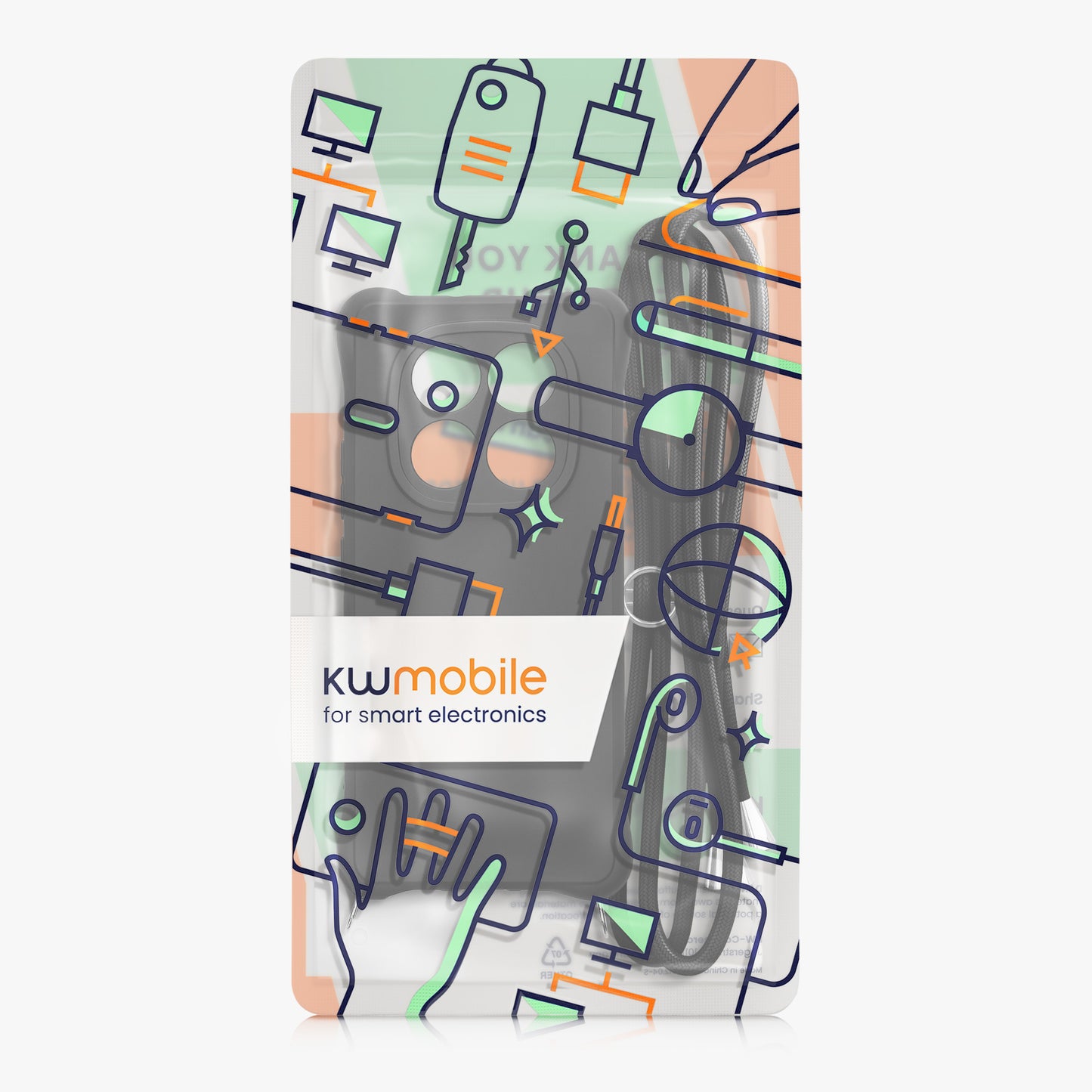 kwmobile Necklace Case compatible with Xiaomi Redmi Note 14 Pro+ 5G / Redmi Note 14 Pro Plus 5G - Cover with Lanyard - Protective Case