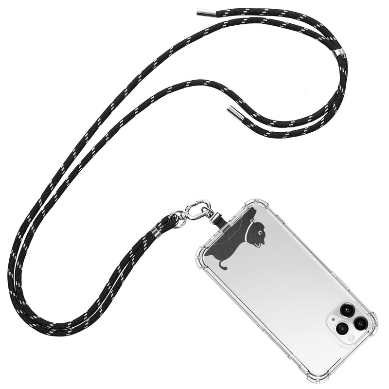 kwmobile Universal Nylon Phone Lanyard - Universal Crossbody Lanyard for Smartphone - Adjustable Phone Strap to Hang Around Neck