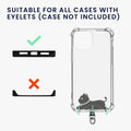 kwmobile Universal Nylon Phone Lanyard - Universal Crossbody Lanyard for Smartphone - Adjustable Phone Strap to Hang Around Neck