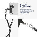 kwmobile Universal Nylon Phone Lanyard - Universal Crossbody Lanyard for Smartphone - Adjustable Phone Strap to Hang Around Neck