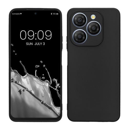 kwmobile Handyhülle kompatibel mit Blackview Shark 9 Hülle - Handy Case aus weichem Silikon in Schwarz matt Schwarz matt  