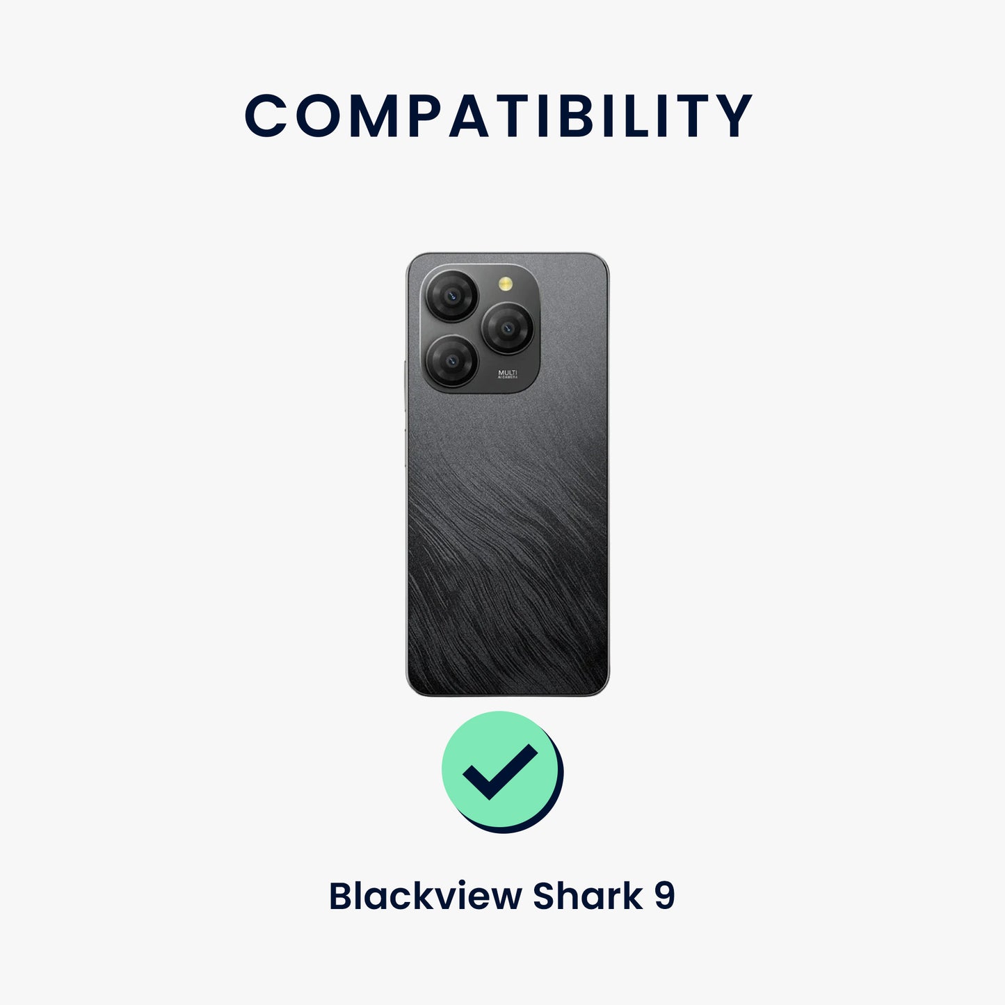 kwmobile Case for Blackview Shark 9 - Soft Silicone Phone Cover - Protective Case