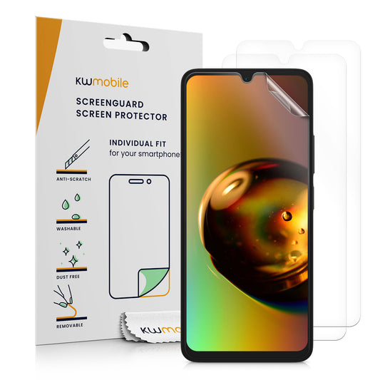 kwmobile 3x Displayschutzfolie kompatibel mit Xiaomi Redmi 14C / Poco C75 Folie - klare Schutzfolien Set in transparent Transparent  