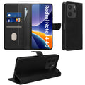 kwmobile Phone Case Compatible with Xiaomi Redmi Note 14 4G (Not for 5G) Case - Wallet Protective Cover Made of PU Leather with Screen Protector and RFID Protection