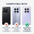 kwmobile Faux Leather Phone Case compatible with Xiaomi Redmi Note 14 Pro 4G Case - PU Leather Wallet Protective Cover with Screen Protector and RFID Protection