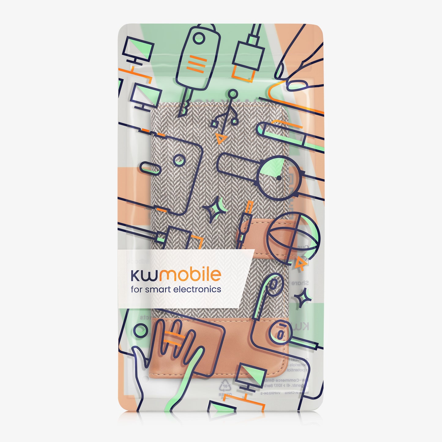 kwmobile Wallet Case Compatible with Xiaomi Redmi Note 14 Pro 5G / Poco X7 - Stand Case - Phone Cover Card Slots