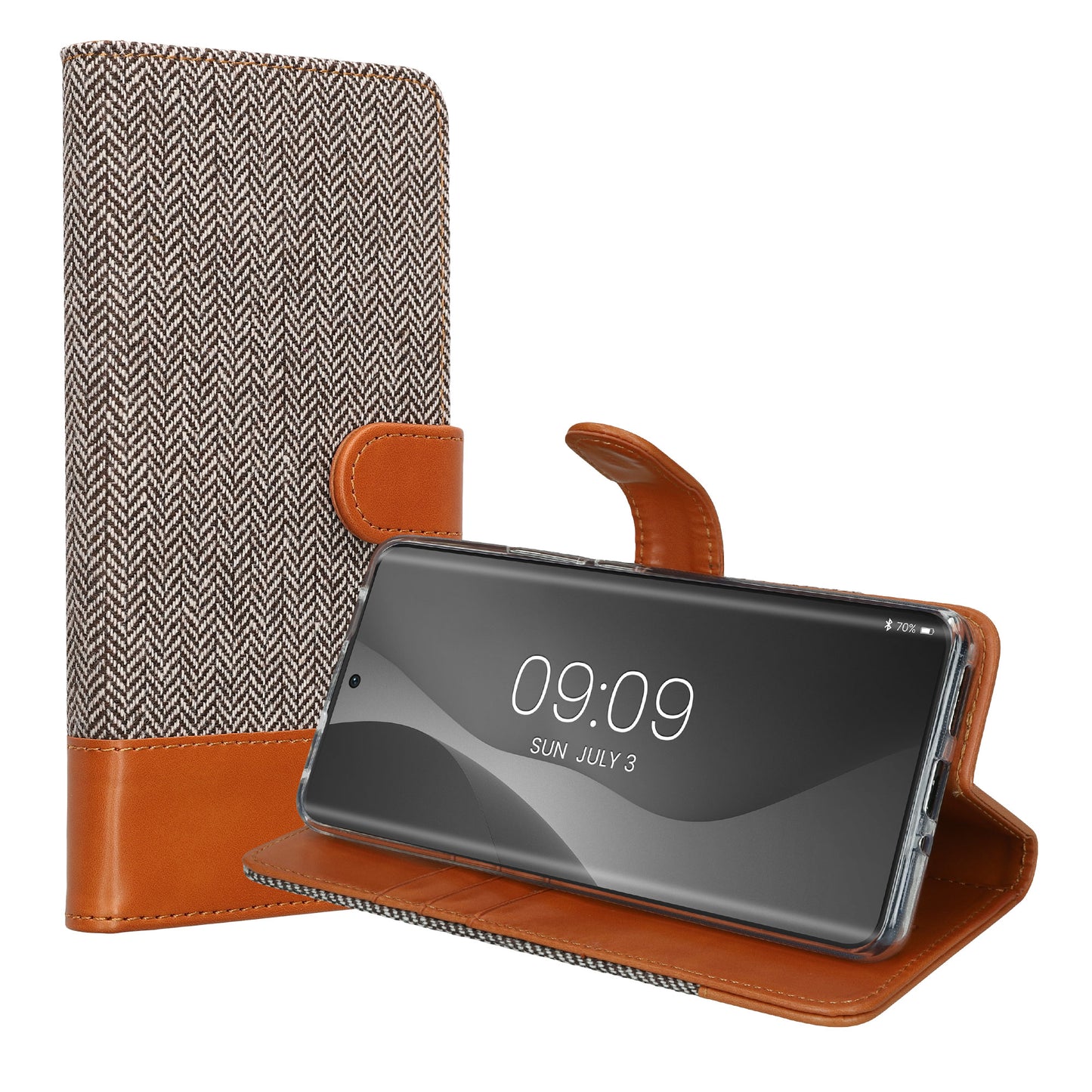 kwmobile Wallet Case Compatible with Xiaomi Redmi Note 14 Pro 5G / Poco X7 - Stand Case - Phone Cover Card Slots