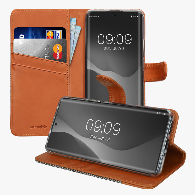 kwmobile Wallet Case Compatible with Xiaomi Redmi Note 14 Pro 5G / Poco X7 - Stand Case - Phone Cover Card Slots
