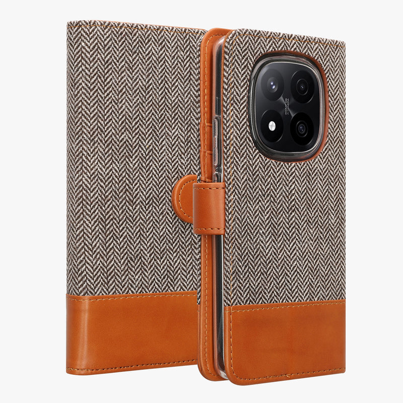 kwmobile Wallet Case Compatible with Xiaomi Redmi Note 14 Pro+ 5G / Redmi Note 14 Pro Plus 5G - Cover with Stand - Phone Case Card Slots