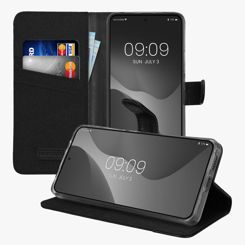 kwmobile Wallet Case Compatible with Xiaomi Redmi Note 14 4G (Not for 5G) - Stand Case - Phone Cover Card Slots