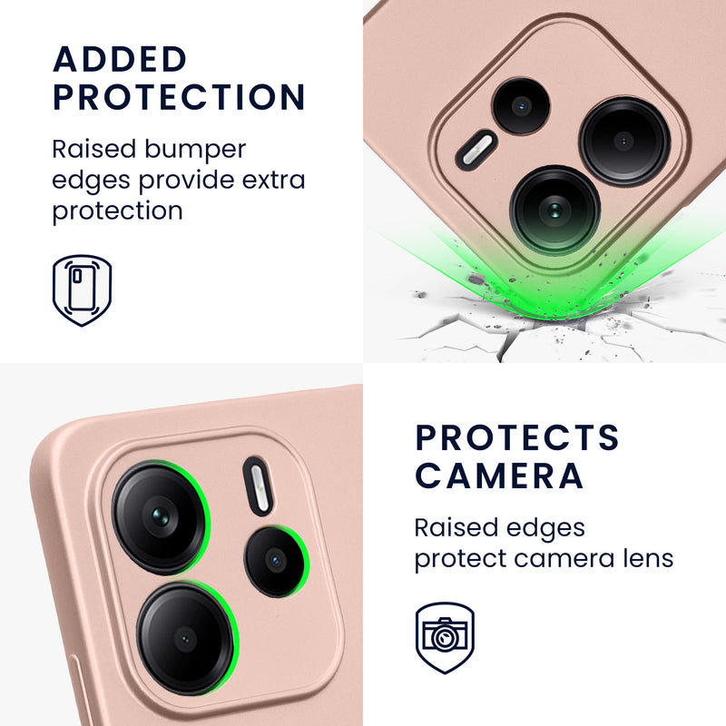 kwmobile Case for Xiaomi Redmi Note 14 4G (Not for 5G) - Soft Silicone Metallic Shimmering Cover - Protective Case